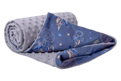 Medi partners, Aparatoare de vise, patura, minky, bleumarin, gri, 75-100 cm