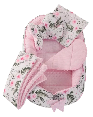 Medi Partners, Flori, babynest, set 5 piese, roz
