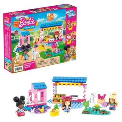 Mega Bloks, Barbie, Farmer's market, set de constructie, 90 piese
