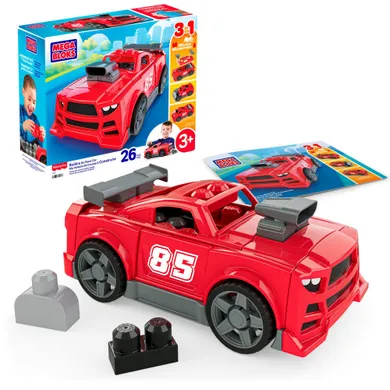 MEGA Bloks, Build & Go Race Car, set de blocuri, 26 piese