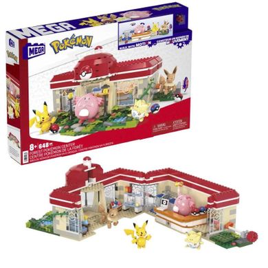 MEGA Pokemon, Forest Pokemon Center, set de constructie, 648 piese