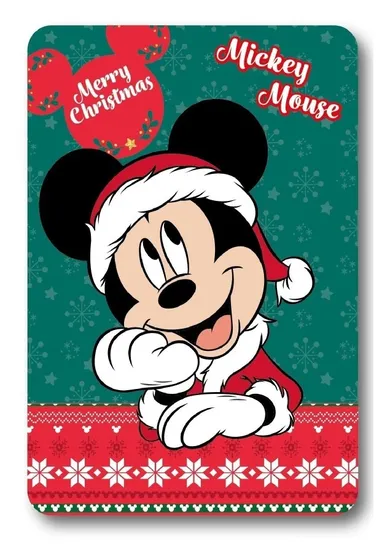 Mickey Mouse, Christmas, patura polar, albastru, 100-140 cm