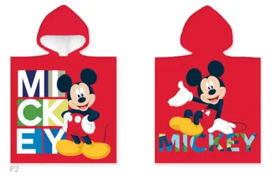 Mickey Mouse, prosop tip poncho de baie, 55-110 cm