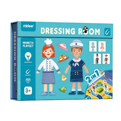 Mideer, Imbracaminte, joc + puzzle magnetic 2in1