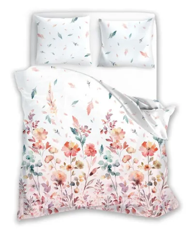 Milagro Verde, Paradisul florilor, set lenjerie de pat, 3 piese, premium, 160-200 cm