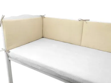 MimiNu, aparatori pentru patut, muselina, bej, 180-30 cm