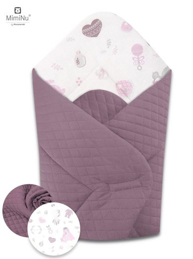 MimiNu, Baby Shower, Velvet, patura de infasat bebelusi, roz