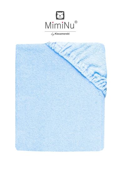 MimiNu, cearceaf frotte cu elastic, albastru deschis, 70-140 cm