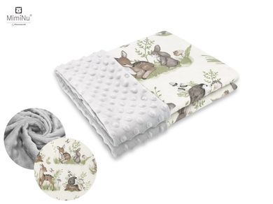 MimiNu, Design, Padurea linistita, patura minky, 75-100 cm
