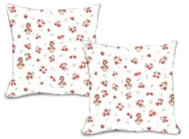 MimiNu, Duo, Ratuci, fata de perna, roz, 40-40 cm, 2 buc.