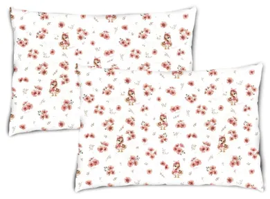 MimiNu, Duo, Ratuci, fata de perna, roz, 60-40 cm, 2 buc.