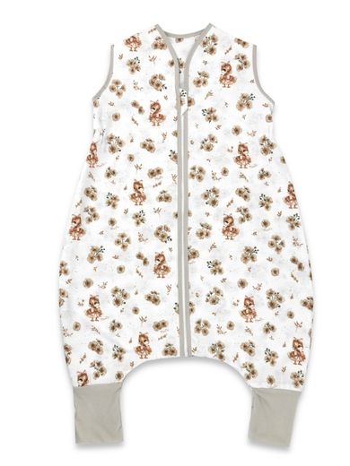MimiNu, Flo, Ratuci, sac de dormit subtire de vara cu picioare, bej, 51-87 cm