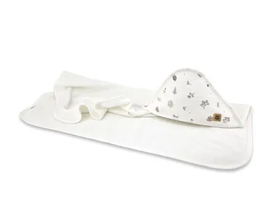MimiNu, Frunze, halat de baie, muselina + termofrotte, bej, 100-100 cm