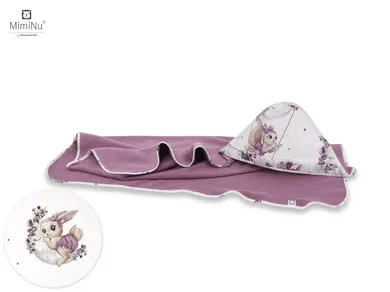 MimiNu, Lili, prosop cu gluga, 100-100 cm, violet