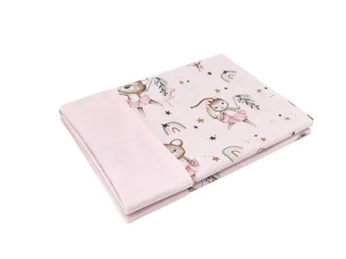 MimiNu, Little Ballerina, patura, velvet, roz, 75-100 cm