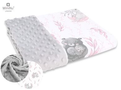 MimiNu, Lulu, patura minky, roz, 75-100 cm