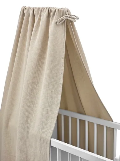 MimiNu, Muselina Premium, baldachin pentru patut, bej, 220-145 cm