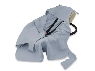 MimiNu, patura de vara pentru scaun auto, carucior, 90-90 cm, muselina, denim, TOG 0.5-1.0