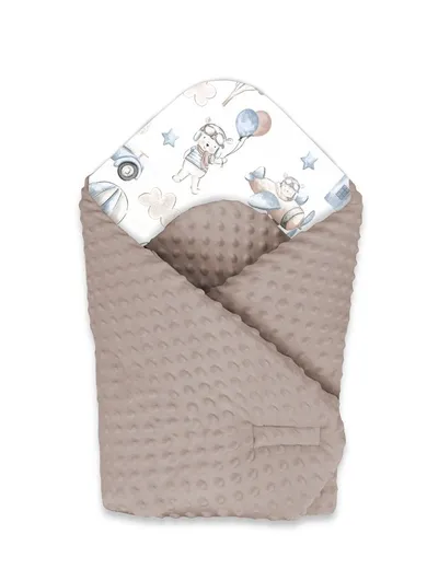 MimiNu, Piloti, patura de infasat pentru bebelusi, minky, 75-75 cm