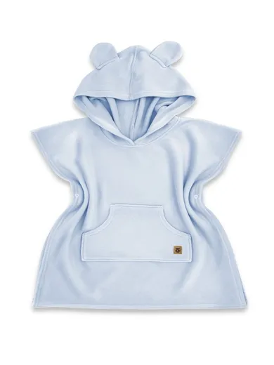 MimiNu, prosop tip poncho, bambus + termofrotte, albastru, 1-4 ani, marime S
