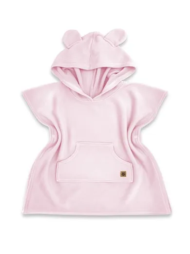 MimiNu, prosop tip poncho, bambus + termofrotte, roz, 1-4 ani, marime S