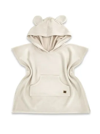 MimiNu, prosop tip poncho, din bambus, bej, 1-4 ani, marime S, 49-51 cm