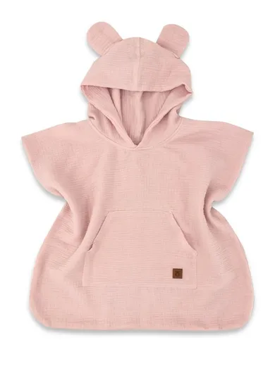 MimiNu, prosop tip poncho, marime 1-4, muselina, roz