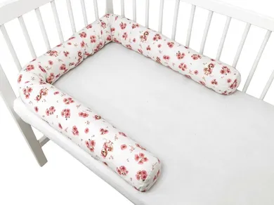 MimiNu, Ratuci, aparatori pentru patut cu fermoar, roz, 180-10 cm
