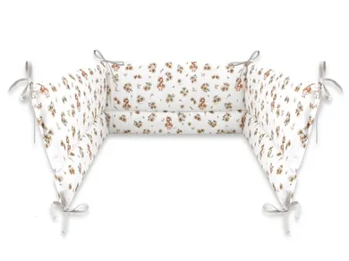 MimiNu, Ratuci, aparatori pentru patut din bumbac, 180-30 cm, bej