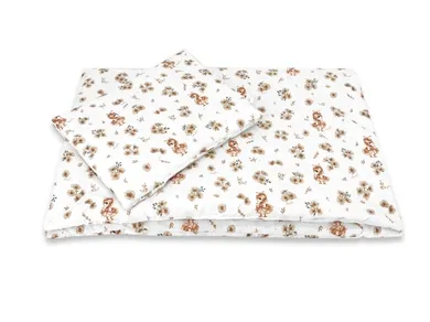 MimiNu, Ratuci, set lenjerie de pat pentru carucior, bej, 70-60 cm