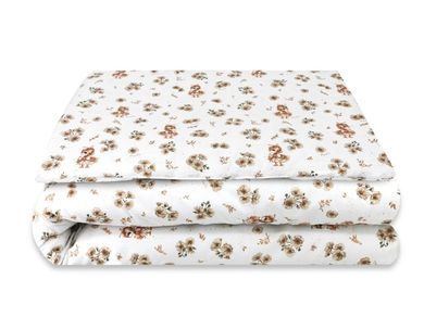 MimiNu, Ratuci, set lenjerie de pat single cu umplutura, bej, 120-90 cm