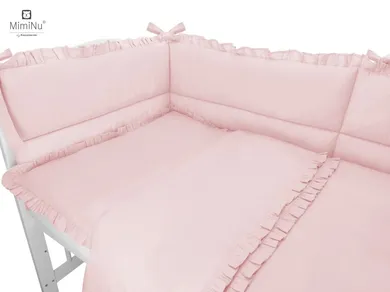 MimiNu, Royal, set lenjerie de pat 5 piese, roz, 100-135 cm