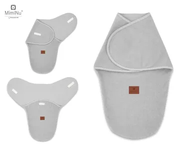 MimiNu, sac de dormit pentru bebelusi, termofrotte, marime 56, TOG 0.5, 0-3 luni, gri