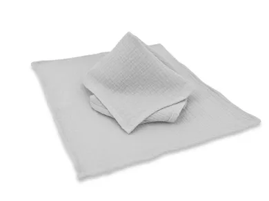 MimiNu, scutece din muselina, gri, 30-30 cm, 2 buc.