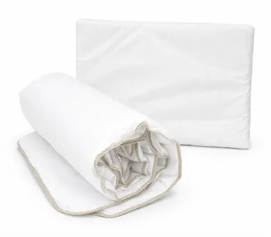 MimiNu, set lenjerie de pat single, cu umplutura, TOG 1.5, alb, 100-135 cm + 40-60 cm