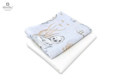 MimiNu, Sigilii, scutece din tetra, albastru, 70-80 cm, 2 buc.