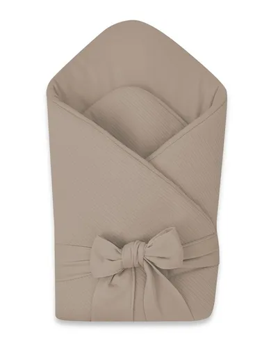 MimiNu, Soft, patura de infasat bebelusi, mocha, 0-3 luni