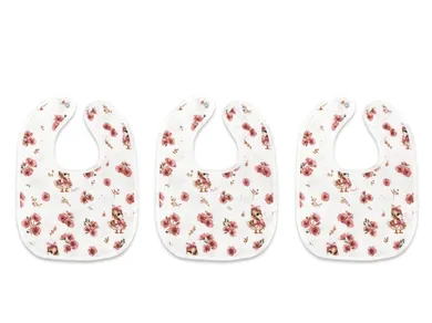 MimiNu, Trio, Ratuci, baveta impermeabila, roz, 3 buc.