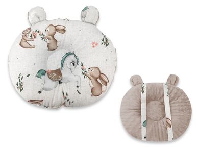 MimiNu, Ursulet, Caruselul, perna profilata din bumbac, minky, bej