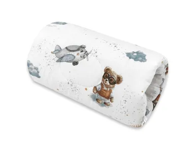 MimiNu, Ursuleti, manseta pentru hranire si port bebelus, 25 cm, albastru