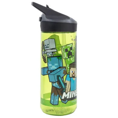 Minecraft, Prem, sticla de apa din plastic, cu gura de scurgere, ecozen, 620 ml