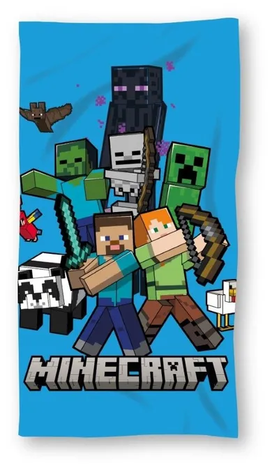 Minecraft, prosop cu uscare rapida, mikrofibra, 70-140 cm