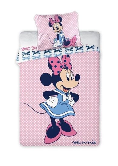 Minnie Mouse, set lenjerie de pat single, 100-135 cm