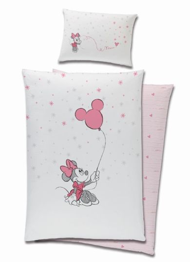 Minnie Mouse, set lenjerie de pat single, 100-135 cm