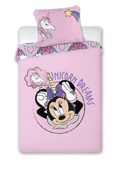 Minnie Mouse, set lenjerie de pat single, 140-200 cm