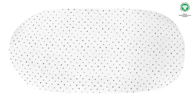 Motherhood, ECO Cearceaf pentru gondola/cosul Moise cu elastic 35-75 cm, Black Dots