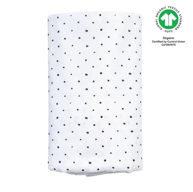 Motherhood, ECO Invelitoare de muselina 130-130 cm, 1 buc., Black Dots