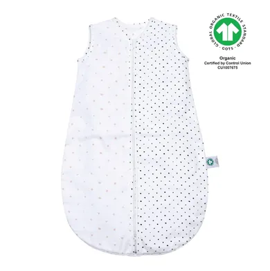 Motherhood, ECO Sac de dormit din muselina 0-6 luni, Pink and Black Dots