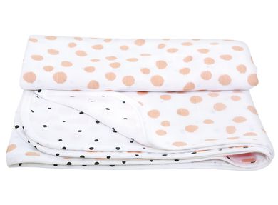 Motherhood, Paturica de muselina 100-120 cm cu doua straturi, Pink Splashes