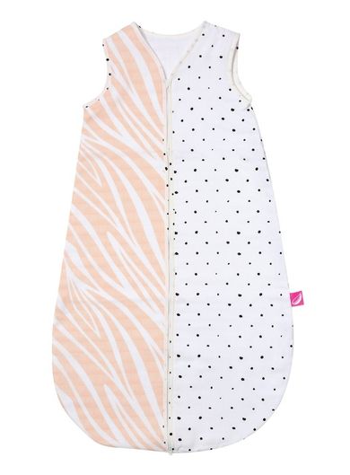 Motherhood, Sac de dormit din muselina 6-18 luni, Salmon Zebra